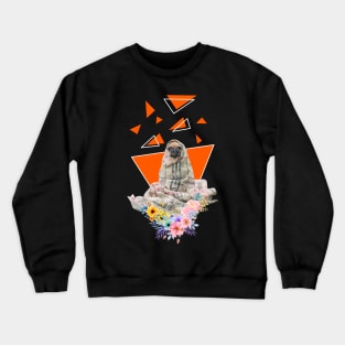 Pug with flowers Crewneck Sweatshirt